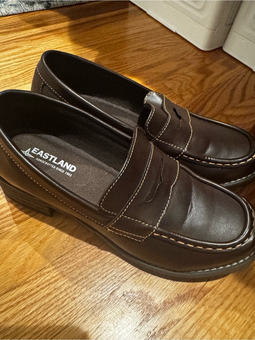 Eastland Woman’s Brown Leather Penny Loafers